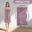 Unisex Bath Towel, Wearable After Bath Towel Set, Wearable Quick Dry Shower Gym Towel(53" x 31", Purple)