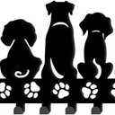 SUPERDANT Dogs Metal Hooks for Wall Puppy Dogs Paw Print Key Hanger wih 10 Hooks Decorative Key Organizer Wall Mounted Hook Personalized Hanger for Dog Leash Entryway Belt Umbrella Dog Lover's Gift