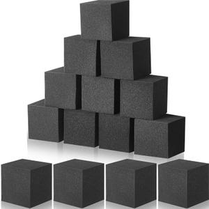 10 Pieces Foam Pit Blocks Foam Pit Cubes Trampoline Blocks Padding for Gymnastics Parkour Courses Trampoline Arenas BMX, Charcoal Gray