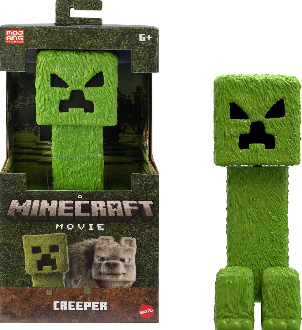 Mattel Minecraft Large-Scale Action Figure, 12-inch Posable Creeper Toy Collectible Inspired by A Minecraft Movie Mattel Minecraft Large-Scale Action Figure, 12-inch Posable Creeper Toy Collectible Inspired by A Minecraft Movie