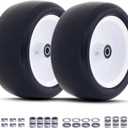 MAXROLLORS (2Pack) 13x6.50-6 Lawn Mower Flat Free Tires and Wheels Assembly