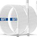USB C to C Charging Cable 6ft, 60W Fast Type C to C Charger Cord Long for Apple iPhone 17 Pro Max/17 Air/16 Pro Max/15 Plus, MacBook Pro 2021/2020/2019,iPad 12.9/11 inch/Mini/Air 5/4,Samsung Galaxy