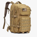 REEBOW GEAR Military Tactical Backpack Army 3 Day Assault Pack Molle Bag Rucksack, Tan