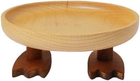 Cut-Nic Wood Key Bowl for Entryway Table, Key Tray, Jewelry Tray, Valet Tray with 2 Cute Duck Feet, for Rings, Coins, Bracelets Watches