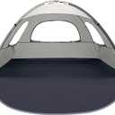WhiteFang Beach Tent Anti-UV Portable Sun Shade Shelter for 3/4/6/8 Person, Extendable Floor with 3 Ventilating Mesh Windows Plus Carrying Bag, Stakes and Guy Lines (Baby's Breath)
