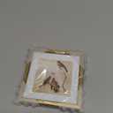 BKABOT 4x4 Picture Frame, Brass Metal Photo Frames with HD Glass, Fits 3x3 with Mat or 4 x 4 without Mat, Display for Wall and Table, 1 Pack