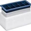 Clear Ice Cube Maker Silicone - Crystal Clear 2 Inch Ice Cube Tray,10 Large Ice Cubes Mold for Whiskey and Cocktail