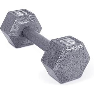 CAP Barbell Cast Iron Hex Dumbbell | Multiple Options (15 lb, Gray, Single)