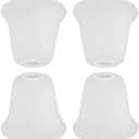 Giluta 4 Pack Bell Shaped Glass Shade Replacement Frosted Light Fixture Shades for ceiling fan light wall light,Lipless with 1-5/8-inch Fitter Opening