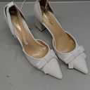VenusCelia Women's Brightest Strap Pump Block Heel Shoe (9.5, White)