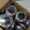 btfarm 16 Pack Solar Lights Outdoor, 8 LED Solar Ground Lights IP65 Waterproof Flat Solar Disc Light, Pathway Lights for Garden Lawn Patio Yard Path Landscape, Warm White