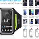 GUZACK Running Armband for iPhone 17 16 15 14 13 Pro Max, Galaxy S25 S24 S23 S22, with Card Slot & Key Pockets, Running Phone Holder, Fit Up to 6.9 Inches Phone - Size S (Smaller Arm 9-14 in)