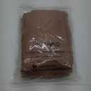 Set of 2 Fluffy Boucle Pillow Covers 18"x18", Tobacco Textured Throw Pillow Covers with Faux Leather Accents, Boho Decorative Pillow Cases for Couch, Bed, or Farmhouse Home Decor