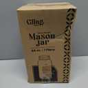 GLING [1 Count 64 oz. Wide-Mouth Glass Mason Jars with Metal Airtight Lids and Bands 2 Quart Large For Preserving, & Meal Prep
