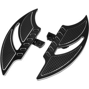 Motorcycle Floorboards CNC Male Mount Foot Pegs for Harley Sportster Touring Street Glide Road Glide Softail Road King Dyna, Black