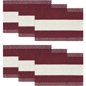 Artoid Mode Red Farmhouse Rustic Placemats Set of 6,12x18 Inch Seasonal Hollow Table Mats Party Kitchen Dining Decoration