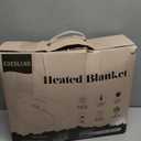 Electric Blanket Twin - 62"x84" Sherpa Heated Blanket with 9 Heating Levels & 1-10 Hours Auto Off, Fast Heating, Overheat Protection, Soft Heating Blanket for Home, Grey