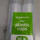 Amazon Basics Small Disposable Clear Plastic Cups, 9oz, 100 Count