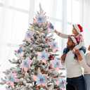 Giegxin 6 Pcs Candy Christmas Tree Poinsettia Flower 7.87 Inch Pastel Christmas Artificial Poinsettia Ornaments Macarons Xmas Tree Floral Decoration Flowers for Party DIY Holiday Wreath Decor