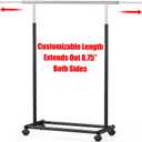 Simple Houseware Standard Rod Garment Rack, Black