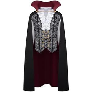Spooktacular Creations Halloween Men Vampire Costume,Halloween Men's Vampire Cape, Dracula Costume Men, M