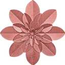 Rose Gold Metal Flower Wall Art Decor, 9.5 Rustic Modern Floral Sculpture, Distressed Iron Wall Hanging Home Decoration Accent Artworks for Indoor Kitchen Bedroom Living Room Office Outdoor Garden