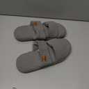 LongBay Slippers for Women Memory Foam Open Toe Slide Indoor House Shoes Slip On Bedroom Comfy Gift (M) US 7-8