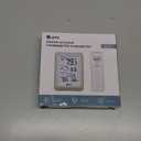 Indoor Outdoor Thermometer Hygrometer Wireless Weather Station, Temperature Humidity Monitor Battery Powered Inside Outside Thermometers with 330ft Range Remote Sensor and Backlight Display (White+Grey)