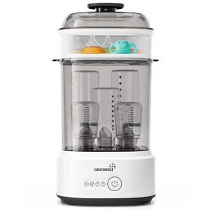 Bottle Sterilizer and Dryer, Compact Electric Steam Baby Bottle Sterilizer (Esterilizador de Biberones), Bottle Sanitizer for Baby Bottles, Pacifiers, Pump Parts Black