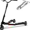 PHOEROS Upgraded Swing Wiggle Scooter, 3 Wheels Drifting Kick Scooter for Kids Ages 6-12, Teens & Adults, Youth Drifting Scooter with LED Light /7 Height Adjustable/Foldable Best Gift for Kids/Youth.