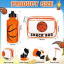Sadnyy 16 Pcs 8 Sets Water Bottles Bulk with Snack Bags 20 oz Reusable Squeeze Plastic Water Bottle with Handle Strap Clear PVC Waterproof Goodie Gift Bags for Team Gifts Sports Party