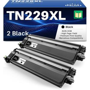 TN229XL Black Toner Cartridges, Compatible Replacement for Brother TN229XL TN229 Black TN229XLBK TN229BK to Use with MFC-L3780CDW HL-L3280CDW MFC-L3720CDW HL-L3220CDW HL-L3300CDW Printer (2 Pack)