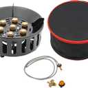 Portable Camping Stove with Carrying Bag, Burner Camping Stove Small Burner Stove 21000W Propane Burners Seven-Star Fierce Fire Camp Stoves for Backpacking Picnic