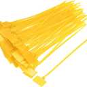 uxcell Cable Zip Ties 6 Inch Label Tag Mark Self-Locking Nylon Wire Strap Yellow 120pcs
