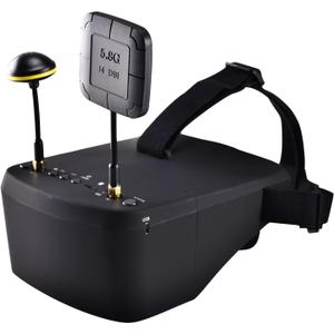 EV800D FPV Goggles with DVR - 5.8G 40CH 5 Inch Screen Build in Antenna Battery for Analog FPV Camera and Transmitter FPV Drone RC Car Airplane Hobby by Speedybee
