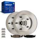 KAX Front Brake Kit for Ford F-150 1994-1996, E-150 Econoline 1994 1995 1996 1997 1998 1999 2000 2001, 11.71inch Brake Rotors Pads Kit, #54013+D632 Front Brakes
