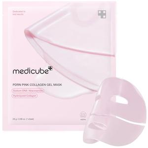 Medicube Salmon DNA PDRN Pink Collagen Jelly Gel Mask | Overnight Face Mask For Glass Glow Skin - Elasticity, Hydrating, Firming And Moisturizing | Korean Skincare, 28g, 4ea