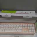 Wireless Keyboard and Mouse Combo, Full Size Slim Thin Cordless Keyboard Mouse with Numeric Keypad, Quiet Computer Keyboard Mice Set 2.4G Stable Connection Adjustable DPI (Rose Gold)