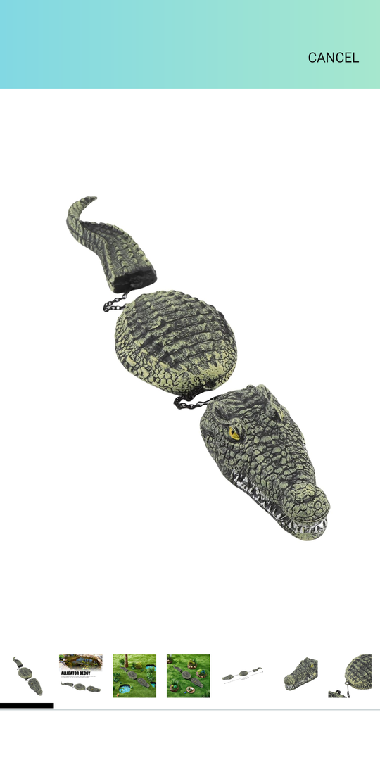 UAYBABU 31.5 Inches Floating Alligator Decoy Floatingï¼Œ3 Segmented Crocodile Sculptureï¼ŒRealistic Floating Pool Decoy, Outdoor Garden Decor, Durable Pond Crocodile Statue for Patio & Lawn Art