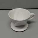 hailanbao Handmade Pour over Ceramic Coffee Dripper - Authentic Brewing Experience for Camping, Office, and Home (White)