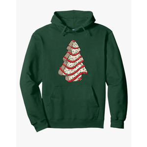 Christmas Tree Frosting Frosted Cake Debbie Snack Pullover Hoodie,S