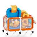 Jotesnew 280 Gallon 69" L Extra Large Swimming Pool Storage Bin, Pool Noodles Holder, Toys, Floats, Balls and Floats Equipment Mesh Rolling Storage Organizer Bin, 69" Lx32 Wx35 H (Orange)