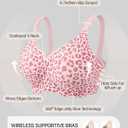 OEAK Women Jelly Bras No Underwire Scalloped Push Up Buttery Soft Tshirt Bra Seamless Full Coverage Convertible Everyday Bra, Large