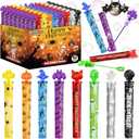 80PCS Halloween Mini Bubble Wands,Halloween Party Favors for Kids,Halloween-Themed Stickers Bubble Wands for Trick or Treat Toys Gifts for Kids Toys,Goodie Bag Stuffers
