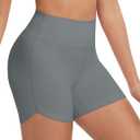 baleaf Womens 5" Biker Shorts High Waisted Workout Spandex Short Tummy Control Gym Yoga Athletic with Pocket Dark Gray XS