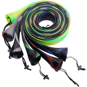 SF Fishing Spinning Rod Socks Braided Mesh Rod Sleeve Cover Protector Pole Gloves Six Colors 6PCS Fit Spinning Rod 6-1/ 2FT to 7-1/ 2FT