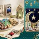 Novabright 12 Pcs Eid Mubarak Wooden Money Holders Ramadan Cash Envelope Cash Wallet DIY Eid Gift Card Holders for Friends Family Muslim Party Decoration, 6 Styles (Vertical)