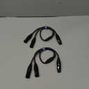 2pack XLR Y Splitter Cable,Female to Dual Male Y Cable (XLR Splitter 1 Female to 2 Male),Balanced Microphone Splitter Cord Audio Adaptor - 1.6ft /0.5m