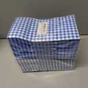 2 x Blue Checkered Napkins  100-Pack 3-Ply Disposable Paper Napkins for BBQ, Picnic, Wedding & Party Events  Soft & Durable Gingham Design.