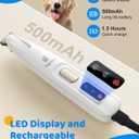Dog Paw Trimmer with LED Light, 2025 Upgraded Safety Electric Paw Trimmer for Dogs and Cats Paw Cleaner, 35dB Low Noise Multifunctional Dog Clippers for Paws, Eyes, Ears, Face Shavers (White)